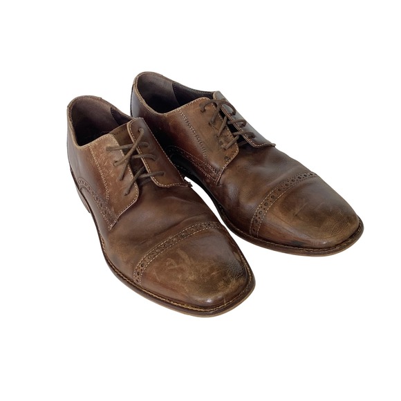 Florsheim Other - Florsheim Brown Leather‎ Cap Toe Castellano Shoes Distressed Size 9.5 D